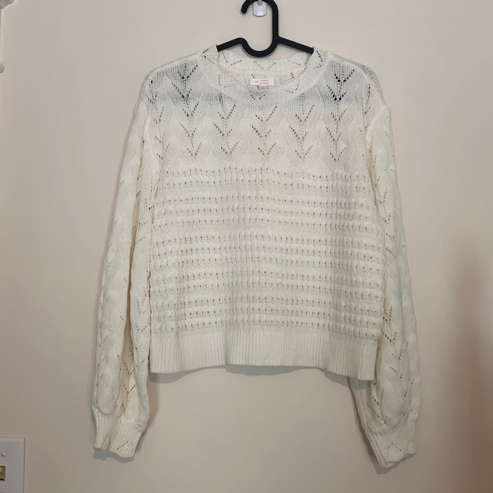 LC Lauren Conrad White Sweater